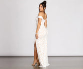 Marzia Scroll Sequin Mesh Mermaid Dress